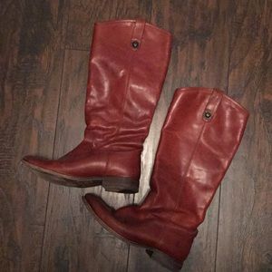 Cognac Leather Frye Melissa Boots